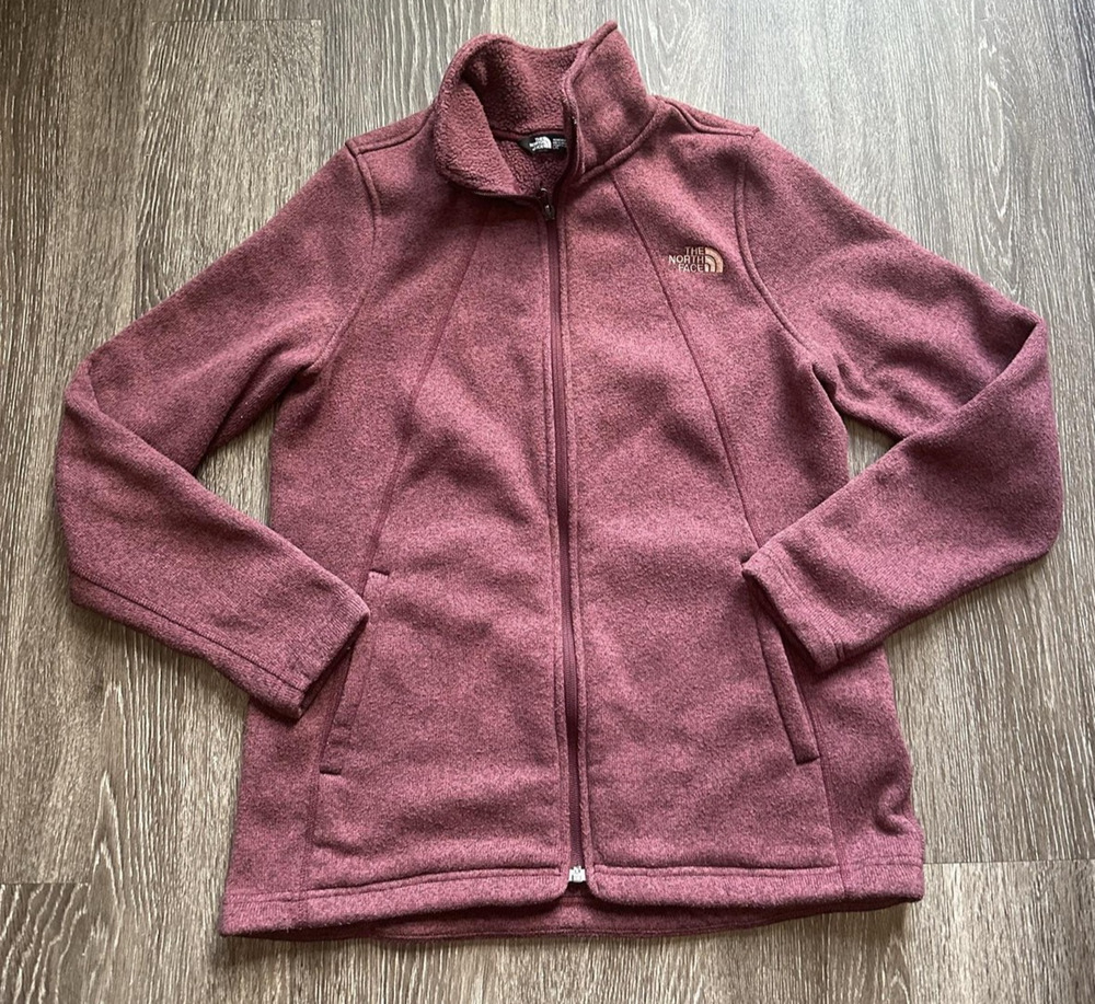 The North Face Fleece Jacket Womens Large Pink Full Zip Lined Pockets Warm Cozy